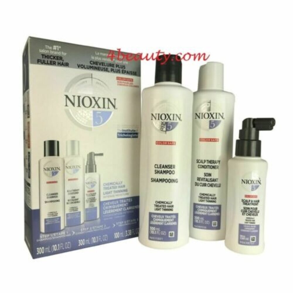 Nioxin System Starter Kit 5 Cleanser, Scalp Therapy, Scalp Treatment (10+10+3oz)